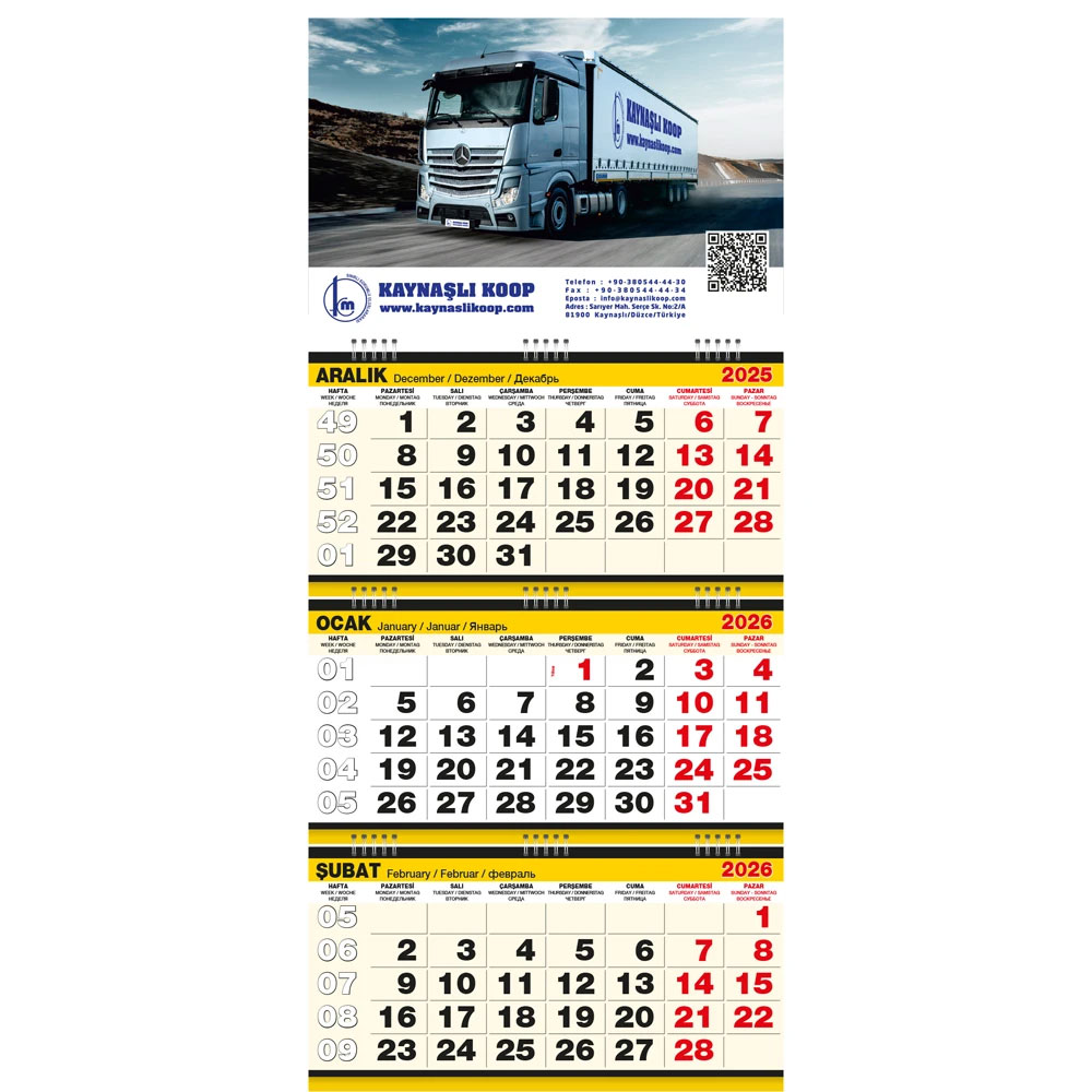 GMC-08 Büyük Boy Gemici Takvim I Kumluca Antalya Promosyon
