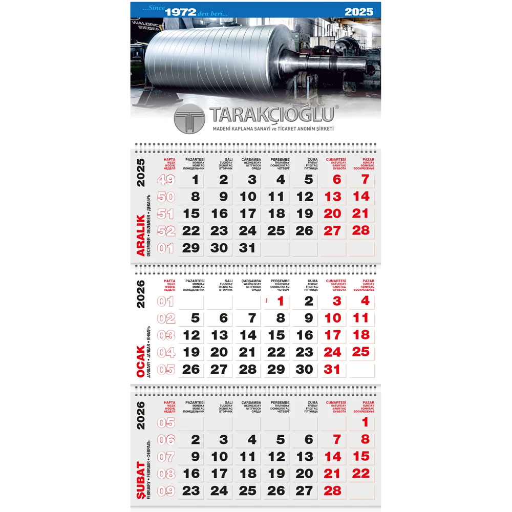 GMC-18 Jumbo Taslama Gemici Takvim I Kumluca Antalya Promosyon