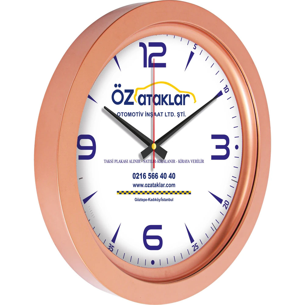 V30-741-B Metalize Duvar Saati I Kumluca Antalya Promosyon