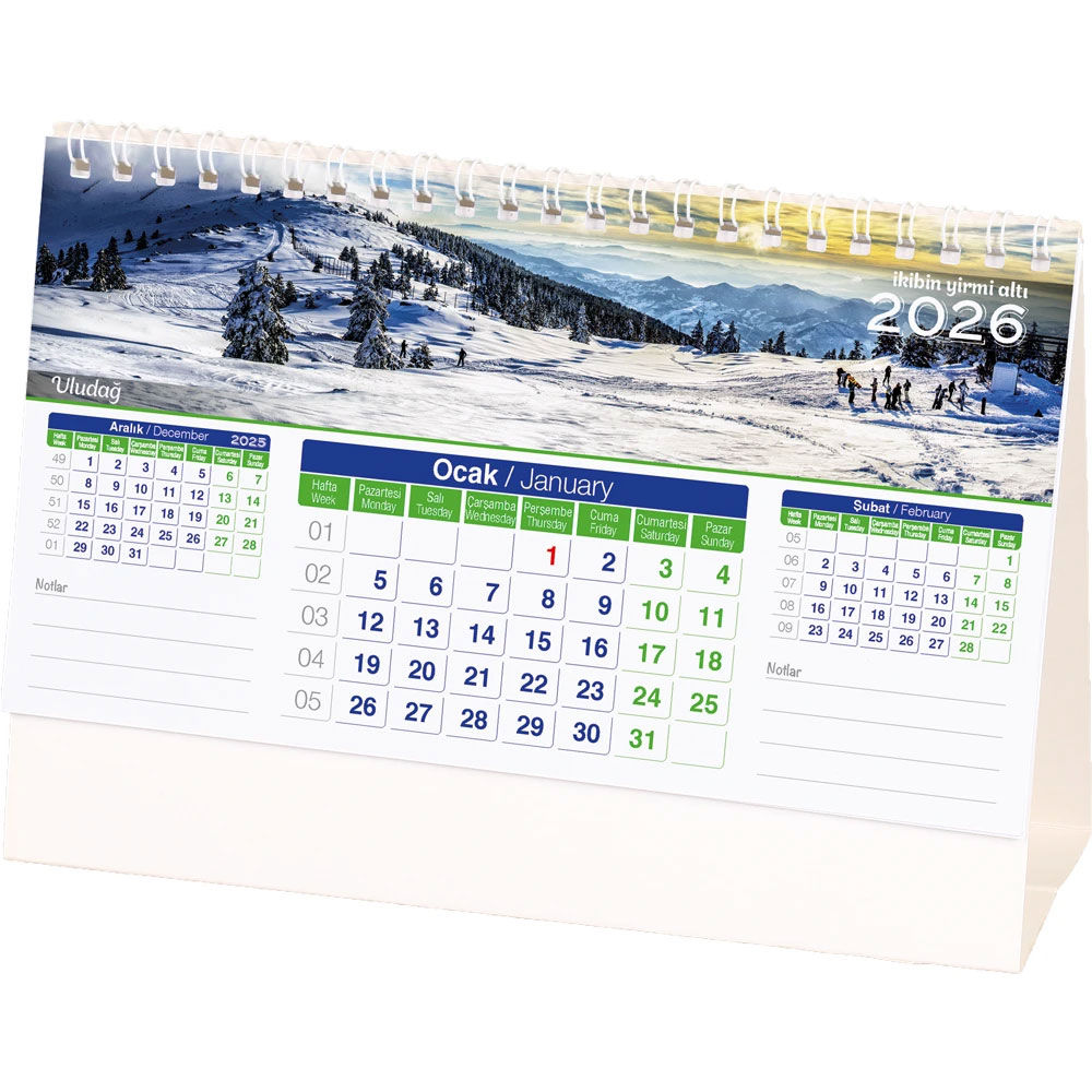 AMT-01-BR Manzara Masa Takvimi I Kumluca Antalya Promosyon