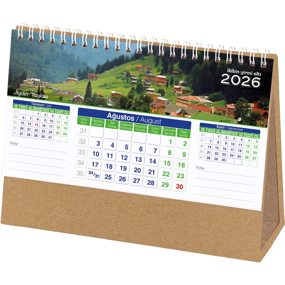 AMT-01-KRFT Manzara Masa Takvimi I Kumluca Antalya Promosyon