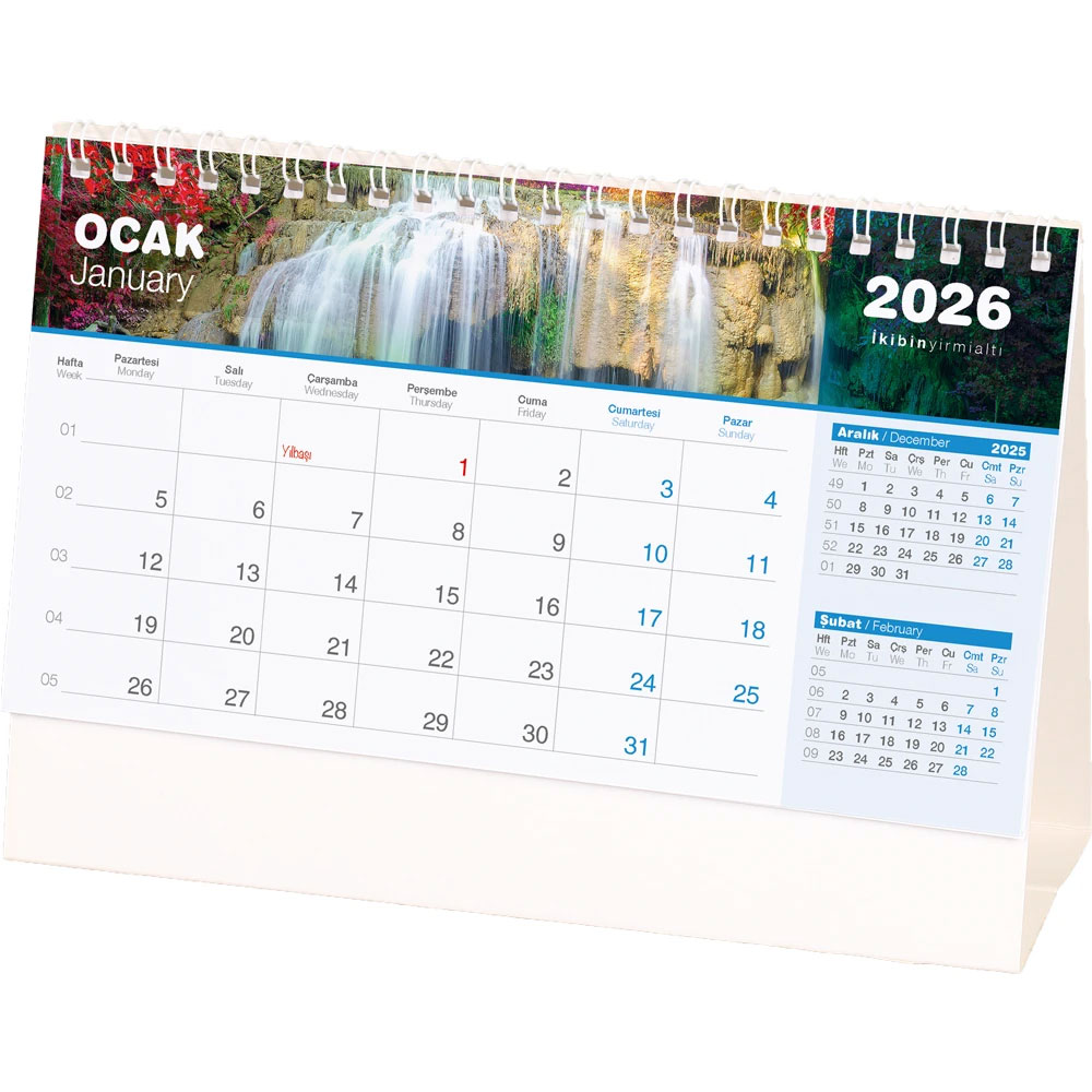 AMT-04-ABR Şelale Masa Takvimi I Kumluca Antalya Promosyon