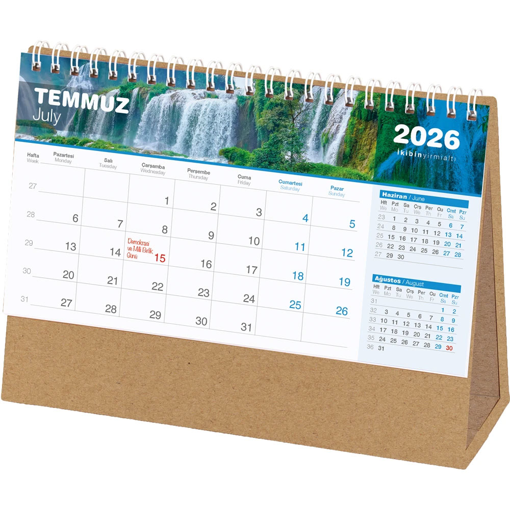 AMT-04-KRFT Şelale Masa Takvimi I Kumluca Antalya Promosyon