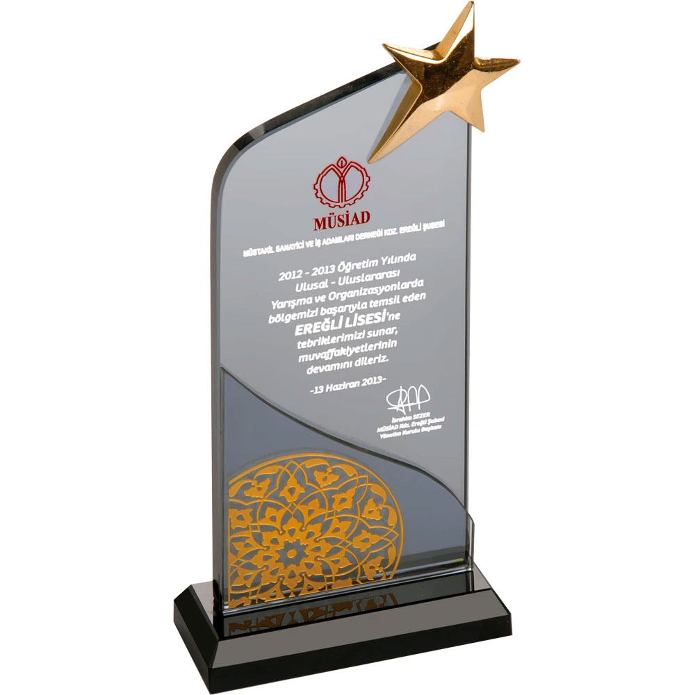 EKT-101 Kristal Plaket I Kumluca Antalya Promosyon