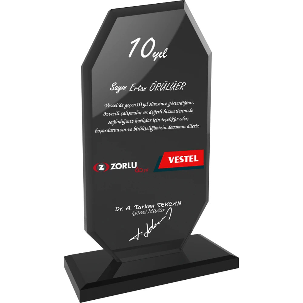 EKT-102-FM Kristal Plaket I Kumluca Antalya Promosyon
