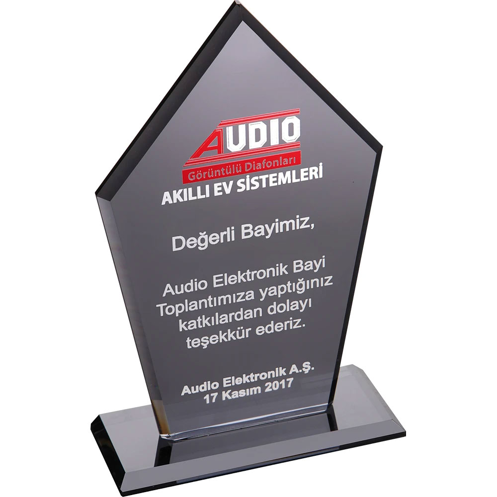 EKT-161-FM Kristal Plaket I Kumluca Antalya Promosyon